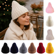Load image into Gallery viewer, New Warm Beanie Soft Knitted Hip Hop Cap Solid Color Knitted Hat Women Men
