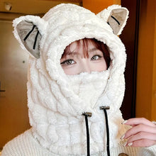 Load image into Gallery viewer, Fashion Winter Warm Hat Cat Ear Thickened Ear Protection Hat Windproof Neck Warmer Beanies Cap Unisex
