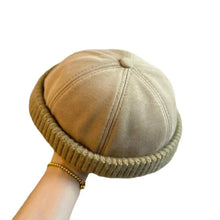 Load image into Gallery viewer, Autumn and winter melon leather hat Korean version ins brimless sailor hat men casual street yuppie hat landlord hat women trend
