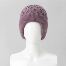 Load image into Gallery viewer, Casual Thickened Wool Knitted Wool Hat Keep Warm Ear Protection Cap Windproof Beret Hat for Women
