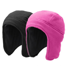 Load image into Gallery viewer, Winter  Fleece Lined Thermal Skull Cap Windproof Cycling Beanie Hat Ear Flap Cap with Ear Warmer Covers Hat for Men Women

