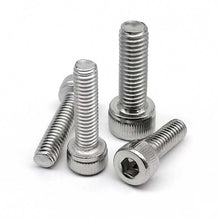 Load image into Gallery viewer, DIN912 M1.6 M2 M2.5 M3 M4 M5 M6 M8 Hexagon Hex Socket Head Cap Allen Bolt Screw 304 A2-70 Stainless Steel Black Grade 12.9 Steel
