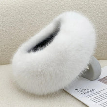 Load image into Gallery viewer, Fashion Thick Turban Hat Imitation Fox Fur Keep Warm Winter Hat Solid Color Fluffy Headband Winter
