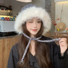 Load image into Gallery viewer, Fashion Cold-proof Faux Fur Beanies Hat Thicken Cold Protection Warm Lei Feng Hat Furry Ear Protection Caps Women Accessories
