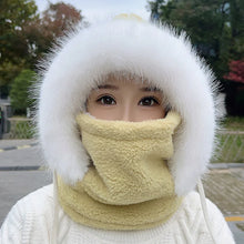 Load image into Gallery viewer, Casual Winter Balaclava Hat Thickened Neck Warmer Beanies Cap Windproof Keep Warm Integrated Scarf Hat Set Unisex
