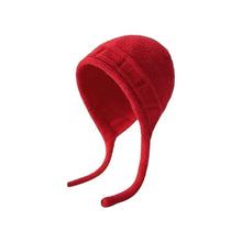 Load image into Gallery viewer, Women's Fashion Warm Strap Knit Hat Soft Thick Beanie Hat Binding Knitted Classic Earmuff Hat Snow Outdoor
