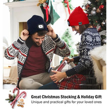 Load image into Gallery viewer, Warm LED Beanie Hat Bluetooth 5.4 Wireless Stereo Headset USB Rechargeable Adjustment 3 Gear Dimming LED Light Warm Music Hat
