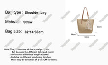 Load image into Gallery viewer, Summer Large Capacity Tote Bag Women Shoulder Bag Handmade Woven Bag INS Fresh Rural Handheld Grass Woven Women Bag
