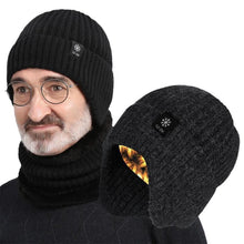 Load image into Gallery viewer, Men's Winter Knitted Warm Hats Soft Stretch Ear Protection Thickened Knitted Wool Cap Beanie Suitable For Cold Weather
