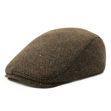Load image into Gallery viewer, Men's Herringbone Flat Ivy Newsboy Hat Wool Blend Gatsby Cabbie Cap Winter Outdoor Hunting Cap
