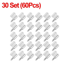 Load image into Gallery viewer, 100/10PCS Self Tapping Screw Layer Plate Holder Wardrobe Septum Brackets Fixed Screw Shelf Support Pegs with Non-Slip Sleeve
