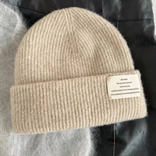 Load image into Gallery viewer, Casual Solid Color Winter Knitted Hat Thick Warm Windproof Beanie Cap Ear Protection Soft Crochet Bonnet Hat
