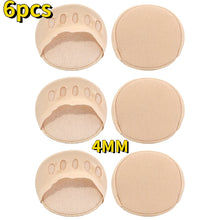 Load image into Gallery viewer, 4/6/8Pcs Five Toes Forefoot Pads for Women High Heels Half Insoles Foot Pain Care Absorbs Shock Socks Toe Pad Massaging Toe Pad

