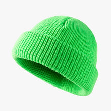 Load image into Gallery viewer, Knitted Hat Women's Cold Hat Winter Hat Men's Autumn Winter Melon Leather Hat Solid Color Versatile Dome Knitted Hat
