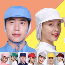 Load image into Gallery viewer, Cook Accessories Breathable Work Wear Hat Dust-proof With Hair Mesh Chef Hat Lightweight Hair Nets Cap Hotel Restaurants
