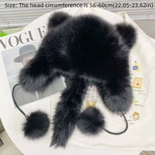 Load image into Gallery viewer, New Thickened Winter Hats for Women Keep Warm Imitation Fox Fur Furry Trapper Hat Ear Protectors Windproof Bomber Hat Winter
