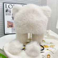 Load image into Gallery viewer, New Thickened Winter Hats for Women Keep Warm Imitation Fox Fur Furry Trapper Hat Ear Protectors Windproof Bomber Hat Winter
