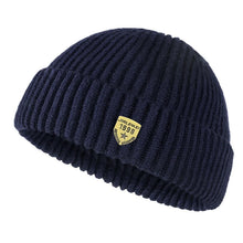 Load image into Gallery viewer, Autumn and winter knitted hat men's warm woolen hat couple pullover landlord hat ins street melon skin hat 1998 logo
