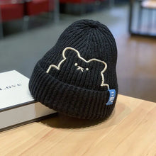 Load image into Gallery viewer, 1pc Winter Warm Beanie Hats for Women Winter Knitted Beanie Hat with Cute Cat Warm Crochet Cap Trendy Slouchy Ski Caps for Women
