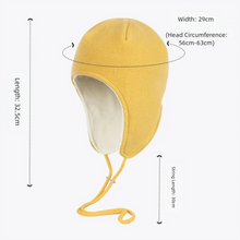 Load image into Gallery viewer, Windproof Sports Skiing Hat Thick Fleece Adjustable Drawstring Warm Fleece Hat Ear-Flap Design Warm Cycling Beanie
