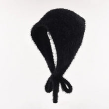 Load image into Gallery viewer, Cute French Style Tie Headband Hat Winter Knitted Yarn Keep Warm Lace-up Cover Headband  Women Headscarf
