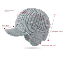 Load image into Gallery viewer, Fashion Cycling Cap Ear Protection Hats Windproof Warmer Warmth Peaked Cap Baseball Cap Wool Beanie Hat Winter
