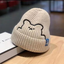 Load image into Gallery viewer, 1pc Winter Warm Beanie Hats for Women Winter Knitted Beanie Hat with Cute Cat Warm Crochet Cap Trendy Slouchy Ski Caps for Women
