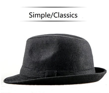 Load image into Gallery viewer, Winter Solid Woollen Fedoras For Men Top Jazz  Hat Adult Bowler Hats Classic Version Chapeau Hats
