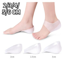 Load image into Gallery viewer, Insole 1Pair Invisible Height Increased  Silicone Heel Socks for Women Men s 2-6cm s for plantar fasciitis  sole shoe pads
