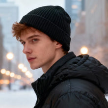 Load image into Gallery viewer, Soft Winter Beanie Waterproof Coating Solid Color Fishing Hat Windproof Fleece Lined Knit Cap Winter Season for Men and Women
