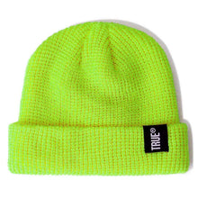 Load image into Gallery viewer, Daily SHORT Beanie Hat Unisex Sailor Style Winter Hat Men Women Ribbed Knitted Melon Cap True Letter Baggy Hat
