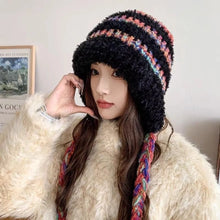 Load image into Gallery viewer, Fashion Dopamine Knitted Woolen Hat Windproof Thickened Beanies Cap Keep Warm Coldproof Ear Protection Cap for Women
