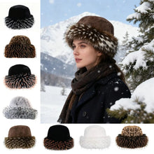 Load image into Gallery viewer, New Fluffy Fur Bucket Hat for Women  Fisherman Hat Warm Women's Winter Hat Thicken Cold Snowy Day Panama Cap Chrismas Gifts
