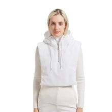 Load image into Gallery viewer, Cotton Thickened Fake Collar Hooded Hat Ultralight Drawstring Scarf Balaclava Hat Zipper Design Fake High Collars
