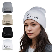 Load image into Gallery viewer, High Quality Woolen Letter Knit Hat Keep Warm Ear Protection Winter Autumn Hats Ladies Casual Cap for Woman/Men
