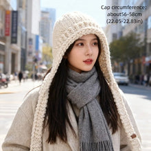 Load image into Gallery viewer, New Soft Knitted Hat Ear Warmth Breathable Knitted Balaclava Hat Thickened Windproof Earmuff Hat for Autumn Winter Season
