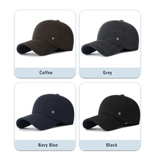 Load image into Gallery viewer, Mens Winter Baseball Cap with Ear Flaps, Baseball Winter Hats with Ear Flaps for Men Outdoor Walk Running  Adjustable Size
