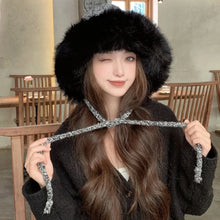 Load image into Gallery viewer, Fashion Cold-proof Faux Fur Beanies Hat Thicken Cold Protection Warm Lei Feng Hat Furry Ear Protection Caps Women Accessories
