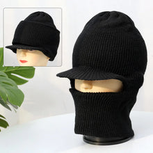 Load image into Gallery viewer, Knitted Woolen Autumn Winter Old Man Hat Hugger Toque Cap Stocking Head Watch  Scarf Warm Outdoor Cycling Thickened  8M54
