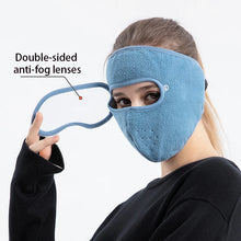 Load image into Gallery viewer, Winter Windproof Face Warm Cycling Masque Men Women Ski Masked HatHD Goggles Antifog Breathable Fleece Face Shield Cap Balaclava

