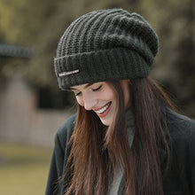 Load image into Gallery viewer, Wool Knit Hats Elastic Cap Winter Windproof and Warm Beanie Hat Solid Color Cap Covers Unisex The Head and Ears For Men Women
