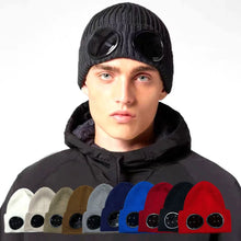 Load image into Gallery viewer, New Unisex Men Women Knitted Hat with Goggles Windproof Winter Warmer Ski Beanies Soft Warm Anti-slip Ear
