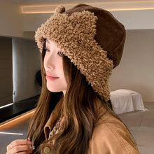 Load image into Gallery viewer, Versatile Warm Thick Women Beanies Hat Windproof Thickened Pullover Hat Coldproof Lei Feng Hat Winter Outdoor
