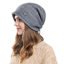 Load image into Gallery viewer, Casual Warm Winter Knitted Hat Soft Thickened Bonnet Short Brim Windproof Beanies Outdoor
