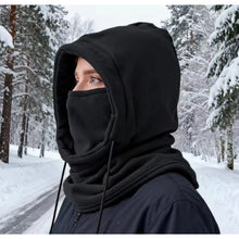 Load image into Gallery viewer, 3PCS Unisex Winter Balaclava Knit Hood Windproof Drawstring Motorcycle Riding Warm Cap Headgear for Cold Weather
