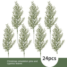 Load image into Gallery viewer, 35cm/24PCs Christmas Pine Cone Pine Needle Branches Simulation Green Plant Christmas Tree DIY Decoration Accessories
