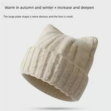 Load image into Gallery viewer, Cat Ear Beanie Winter Hat Warm Knitted Cap with Windproof Thickened Design Cute Autumn Winter Warm Accessories for Women Girls
