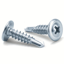 Load image into Gallery viewer, 100Pcs #8 Phillips Truss Head Self Drilling Tek Screw Zinc Oxide Sheet Metal Screws Fast Self Tapping Screws Lath to Metal Studs

