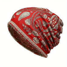 Load image into Gallery viewer, Contrasting Colors Pullover Hat Plaid Print Scarf Pullover Hat Turban Hats Multifunctional Casual Hedging Cap Autumn and Winter
