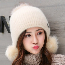Load image into Gallery viewer, Fashion Thicken Women Winter Hat Ear Protection Cold Windproof Warm Beanie Caps Keep Warm Casual Warm Hat Outdoor

